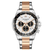 Lee Cooper Men's  Multifunction Watch Silver Dial With Two Toned Rose Gold And Silver Metal Band,LC08240.530